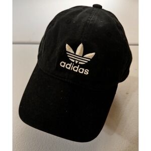 Y2K Adidas‎ Originals  Black and White  Relaxed Strapback Hat 100% Cotton 2016